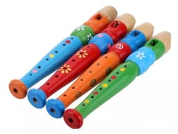 Flauta Madera Juguete Didactico Instrumento Musical Ninos