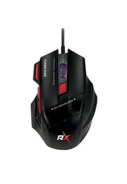 Mouse Gamer 7 Botones 3200 DPI + Turbo Fire Reptilex Rx0006 Negro
