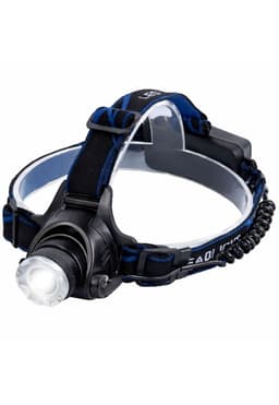 Linterna de Cabeza Multiusos Recargable de alta Luminosidad Negro