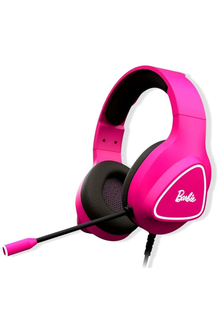 Audifonos Gamer de Barbie Rosados KROM KHALI Multiplataforma Rosado