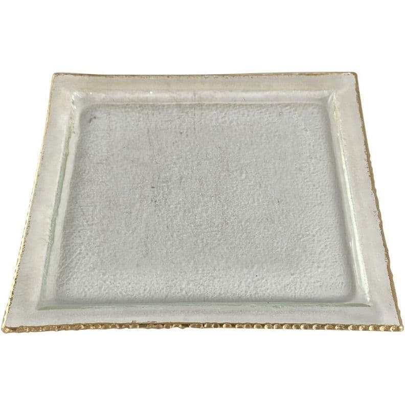 Centro De Mesa Decorativo Vidrio Square Glass Transparente