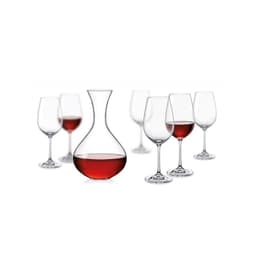 Set Decantador de Vino Con 6 Copas Cristal Transparente