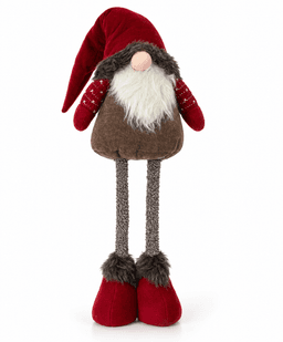 Muneco de Navidad Extendible Gnomo Clasico Rojo 70 CM