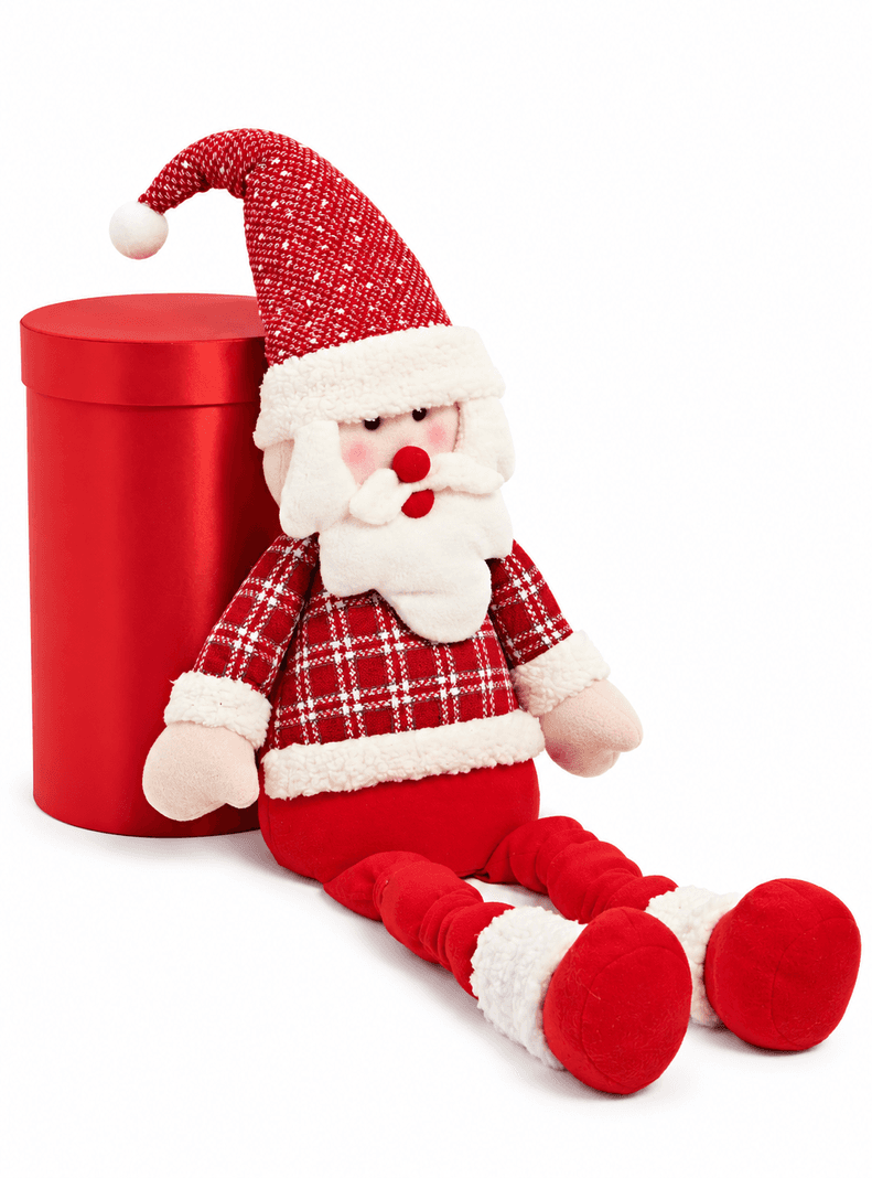 Muneco de Navidad Santa con Caja Rojo 107 CM