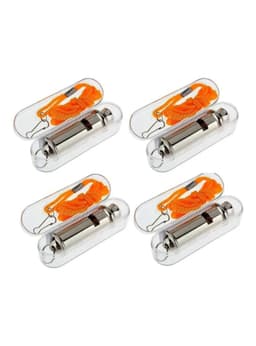 4 SILBATS DE EMERGENCIA ACERO INOXIDABLE PARA SENDERISMO ND15 Plateado Metalico