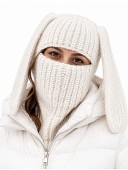 Gorro Pasamonta as Orejas de Conejo Protecci n Total y Estilo Kawaii Blanco