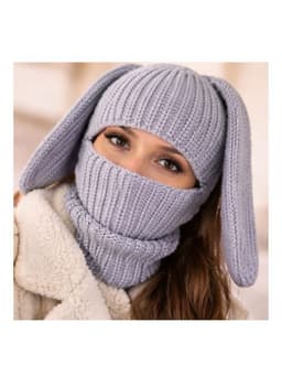 Gorro Pasamonta as Orejas de Conejo Protecci n Total y Estilo Kawaii Plateado Metalico