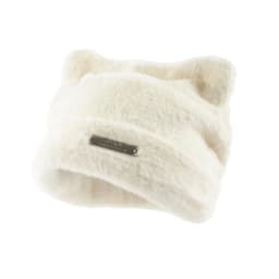 Gorro Beanie de Peluche con Orejitas de Gato Gorro Mujer Estilo Kawaii Blanco