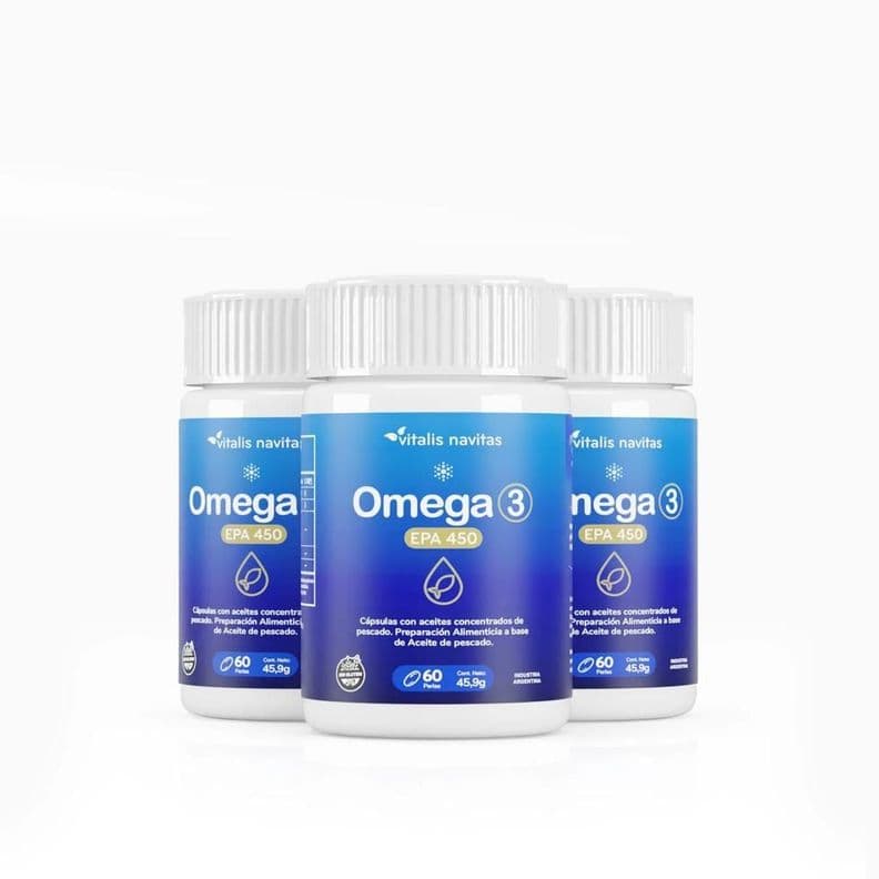 Omega 3 Epa 450 Dha 180 C psulas X 3 Meses Vitalis Navitas Azul