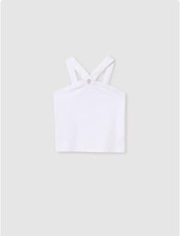 Camiseta tirantes arandela chica Blanco 14 anos