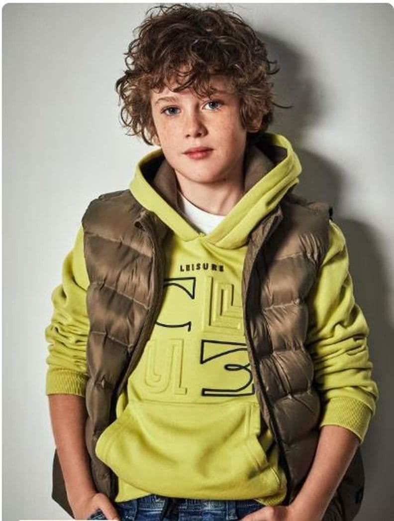 Sudadera relieves Verde 10 anos
