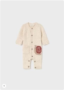 Enterito caracol unisex bebe recien nacido Beige 4 A 6 Meses