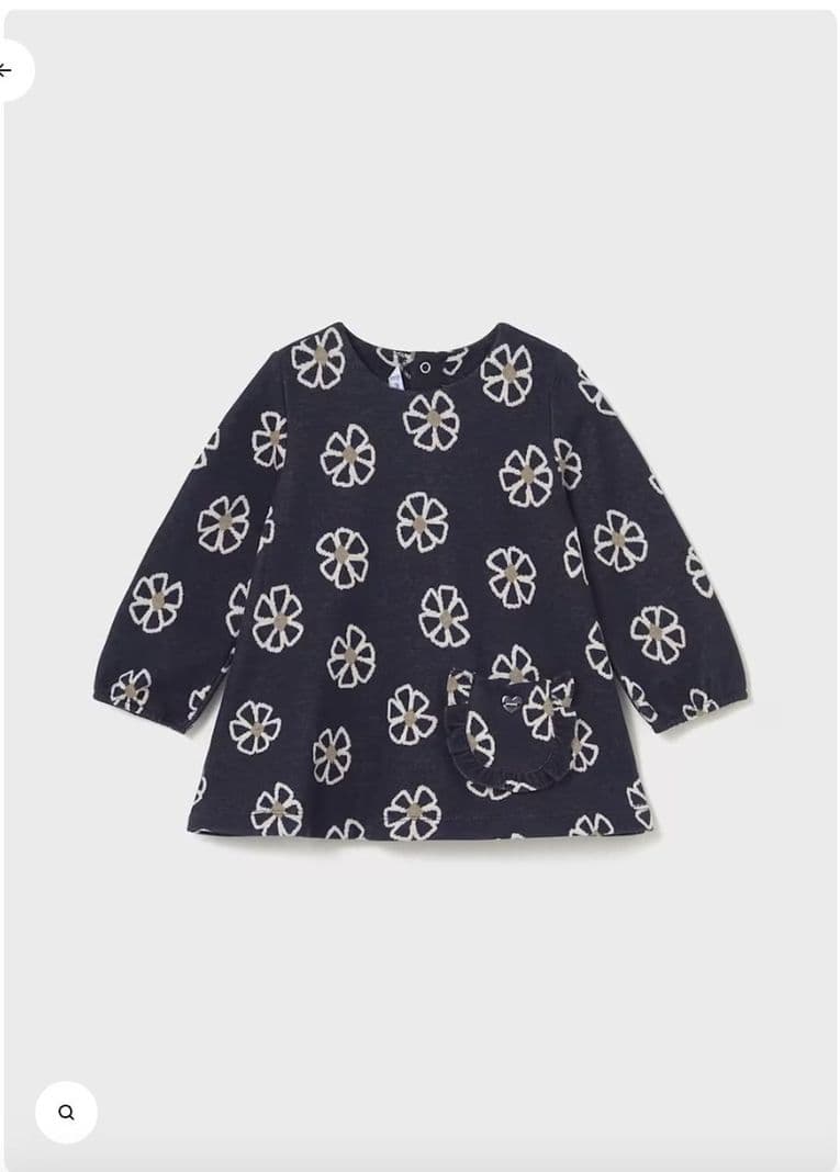 Vestido punto jacquard Azul Marino 2 Anos