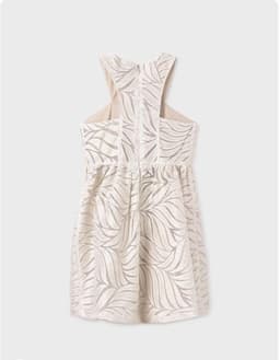 Vestido tirantes cruzados devore chicas Beige 12 anos