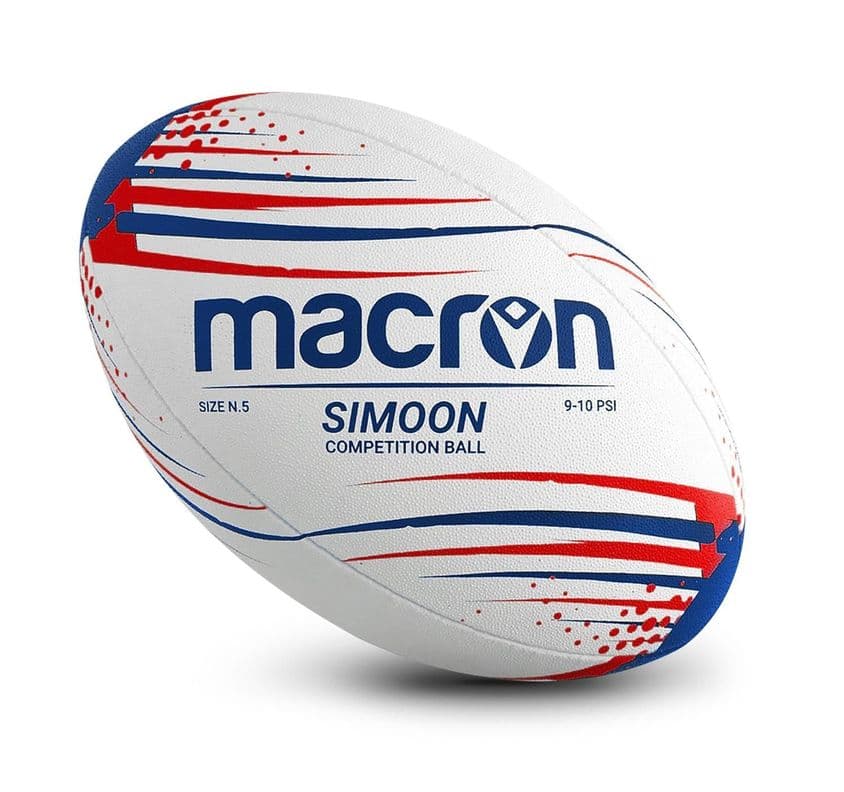 Balon de Rugby Macron Oficial ARUSA Simoon Competition Blanco 5