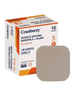 Aposito Espuma Hidrofila + Plata 10x10 Cm Cranberry