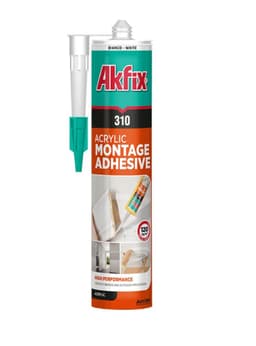 Adhesivo De Montaje Akfix 310 Multiuso Madera Yeso Muro 310m Blanco