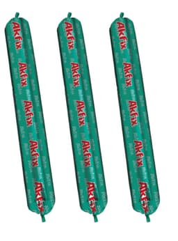 Pack 3 Sellador Poliuretano Akfix 647fc Carroceria Rapido Gris