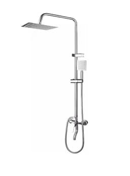 Columna Ducha Rectangular Con Monomando Ducha Telefono Taumm