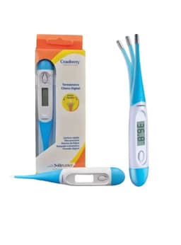 Termometro Digital Con Alarma Punta Flexible Cranberry