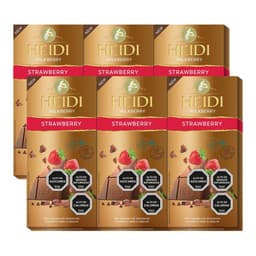 Pack 6 Tableta De Chocolate Heidi Milkberry Strawberry 80g Cafe Claro