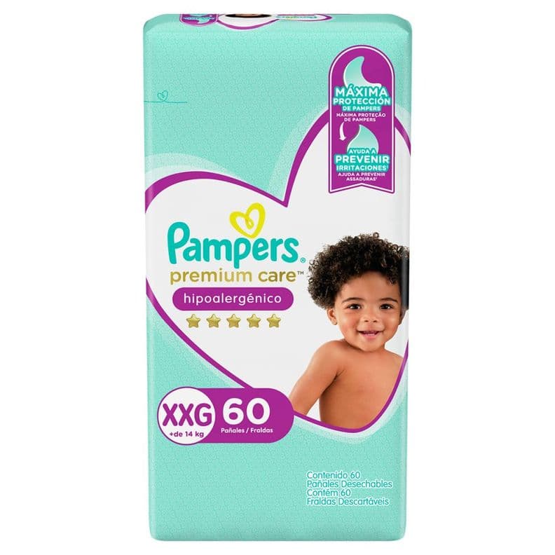 Pampers Panal Premium Care XXG x60Ud Blanco