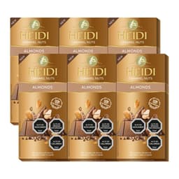 Pack 6 Tabletas De Chocolate Heidi Caramel Nuts Almonds 80g Cafe Claro