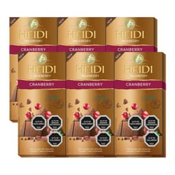 Pack 6 Tabletas De Chocolate Heidi Milkberry Cranberry 80g Cafe Claro