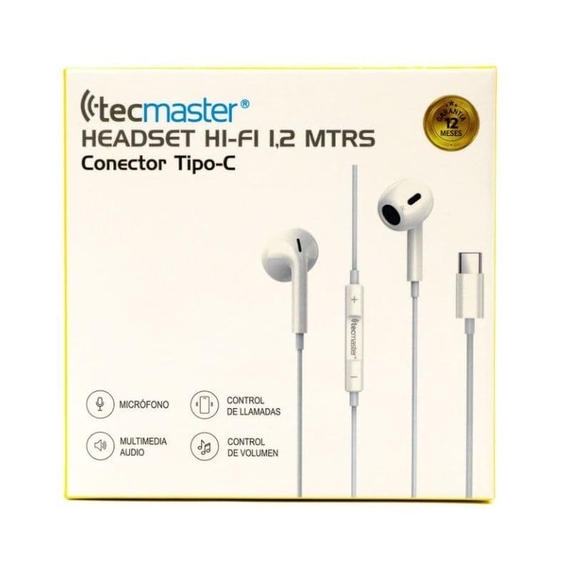 Audifonos Hi-fi Con Microfono Conexion Tipo-c Tecmaster