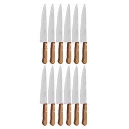 Set 12 Cuchillos Tramontina Cocina 9 Pulgadas Mango Madera