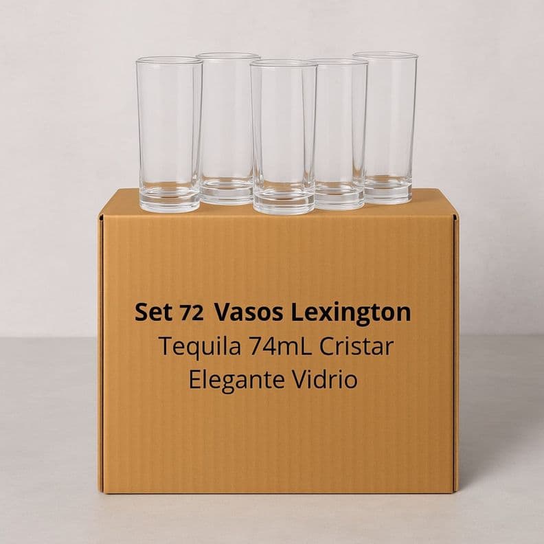 Set 72 Vasos Licor Lord 54mL De Vidrio Cristar Elegante