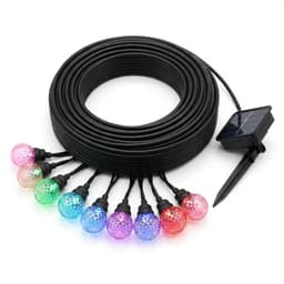 Guirnalda Solar 10 Ampolletas Led Multicolor 5m Terraza Luz