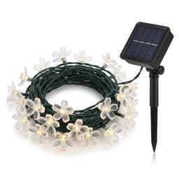 Guirnalda Solar 20 Luces Flores Led 6m Luz Calida Jardin