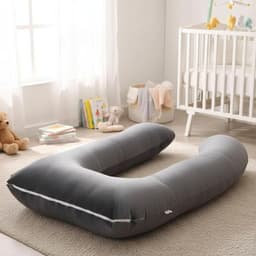 Cojin Almohada Maternal Gris Pre Y Post Natal Funda Muy Suav Gris Claro Candado