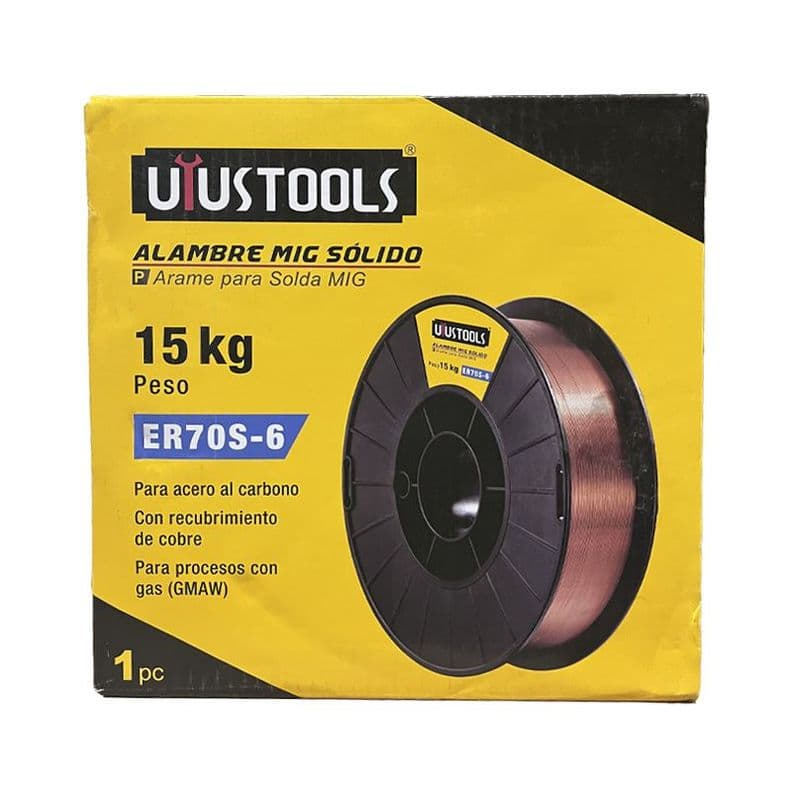 ALAMBRE MIG SOLIDO ER70S-6 0.8MM 15KG UYU