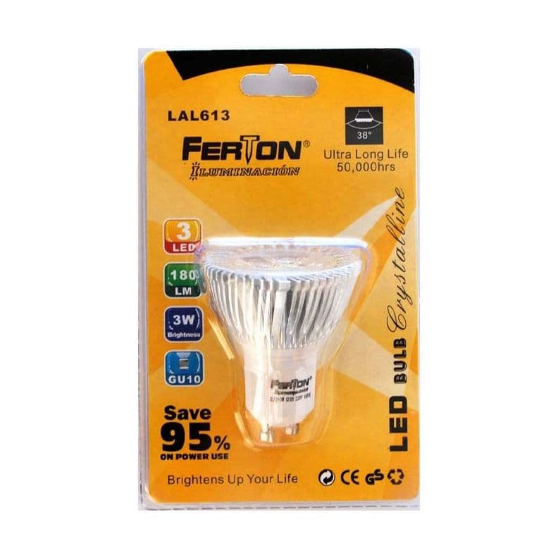 LAMPARA LED GU10 3X1W 50X60MM FERTON
