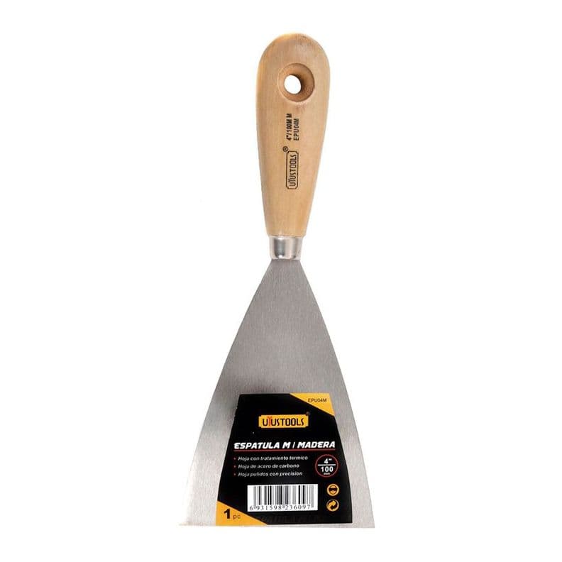 ESPATULA 4" MANGO MADERA UYUSTOOLS