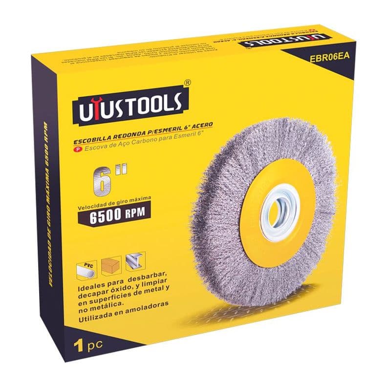 GRATA REDONDA P/ESMERIL 6"ACERO UYU