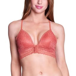 Sosten Bralette Encaje Broche Delantero 3861 Terracota M