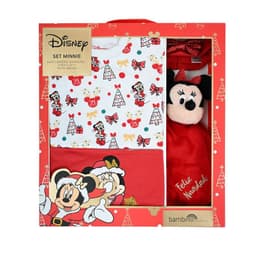 Set 4 Piezas Navidad Minnie Muerdago Nina 3-6M Rojo 3-6 meses