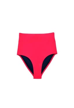 Bikini calzon tiro alto color rojo S