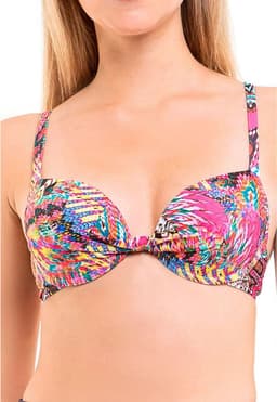 Bikini basico estampado fucsia Diseno 1 XL
