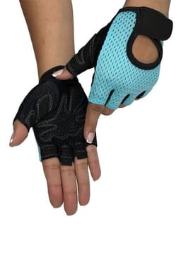 Guantes deportivos celeste Azul S
