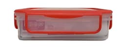 HERMETICO PP 600ML RECTANGULAR ROJO