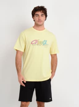 POLERA MANGA CORTA KEYS FL AMARILLO CLARO S