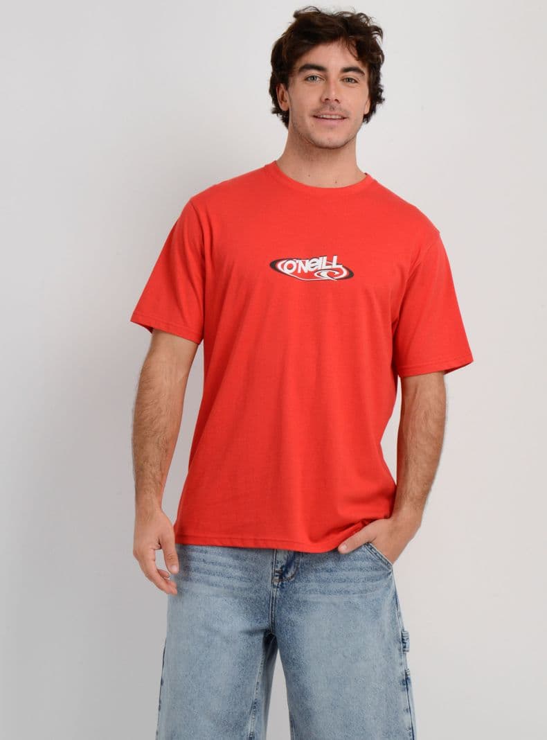 POLERA MANGA CORTA BOARD 90'S ROJO