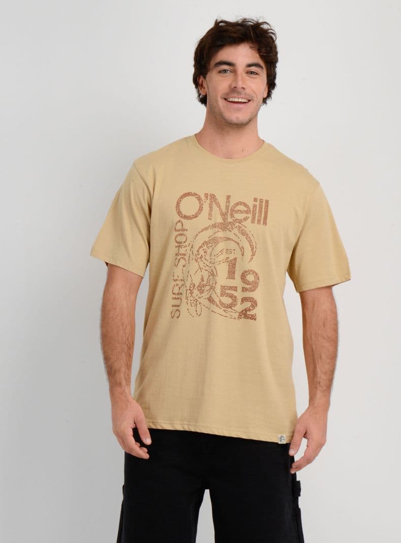 POLERA MANGA CORTA OG CIRCLE SURFER BEIGE OSCURO XL