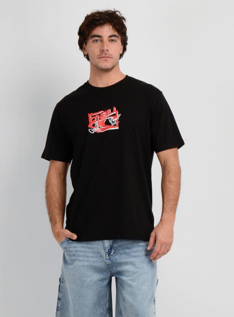 POLERA MANGA CORTA ESSENTIAL 90'S NEGRO XL