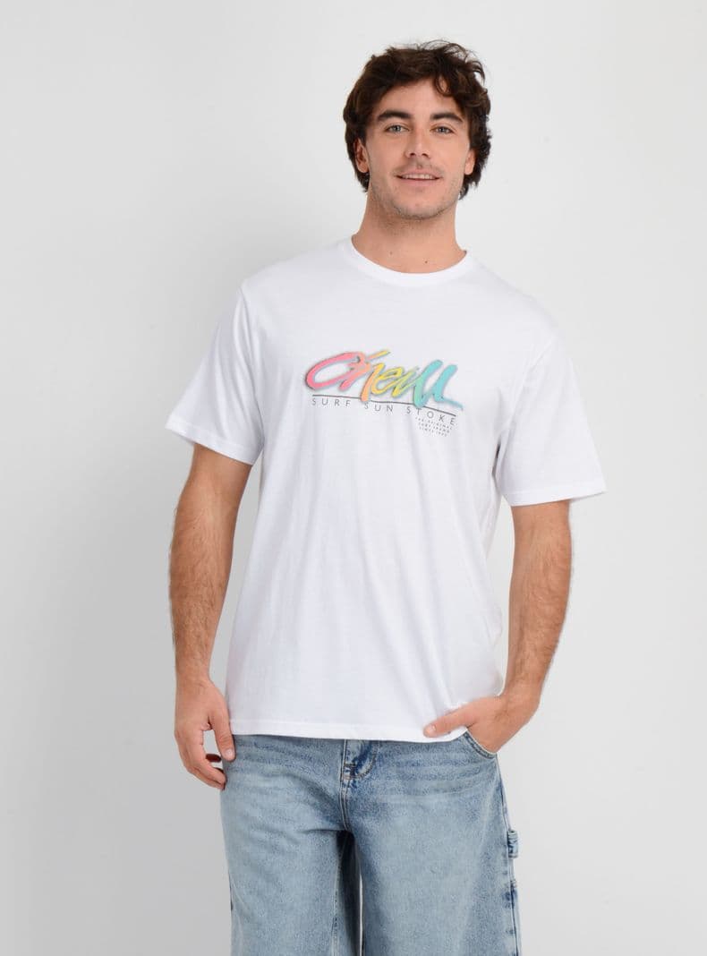 POLERA MANGA CORTA KEYS FL BLANCO XL