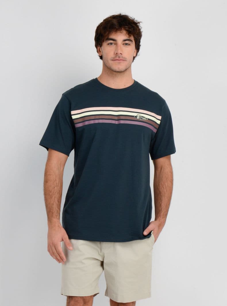 POLERA MANGA CORTA OG STRIPE VERDE OSCURO S